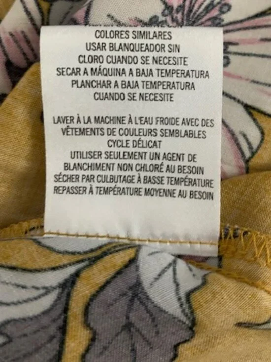 NWT Donna Morgan Yellow Floral Asymmetrical Midi Dress Size 2 - Picture 11 of 13